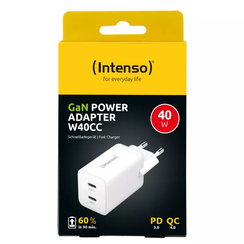 POWER ADAPTER 2XUSB-C GAN/7804012 INTENSO