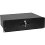 Gaveta para rack 3U com fechadura Omnitronic 30100953 — gaveta de armazenamento para montagem em racks de 19 polegadas
