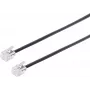 S/CONN 6m RJ11 preto transparente cabo TC 70086 50318 ShiverPeaks