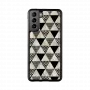 Capa de proteção iKins para Samsung Galaxy S21+ — padrão pirâmides, preto