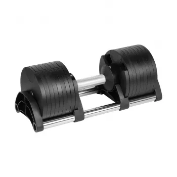 Haltere de ferro fundido ajustável Rebel Active 36 kg, incrementos automáticos de 2 kg