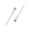 Cabo trançado USB-C para USB-C 1 m branco