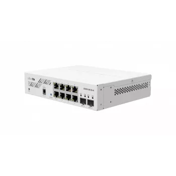 Switch de rede MikroTik CSS610-8G-2S+IN — 8x Gigabit RJ-45, 2x SFP+ 10G, PoE, entrada 12–57V