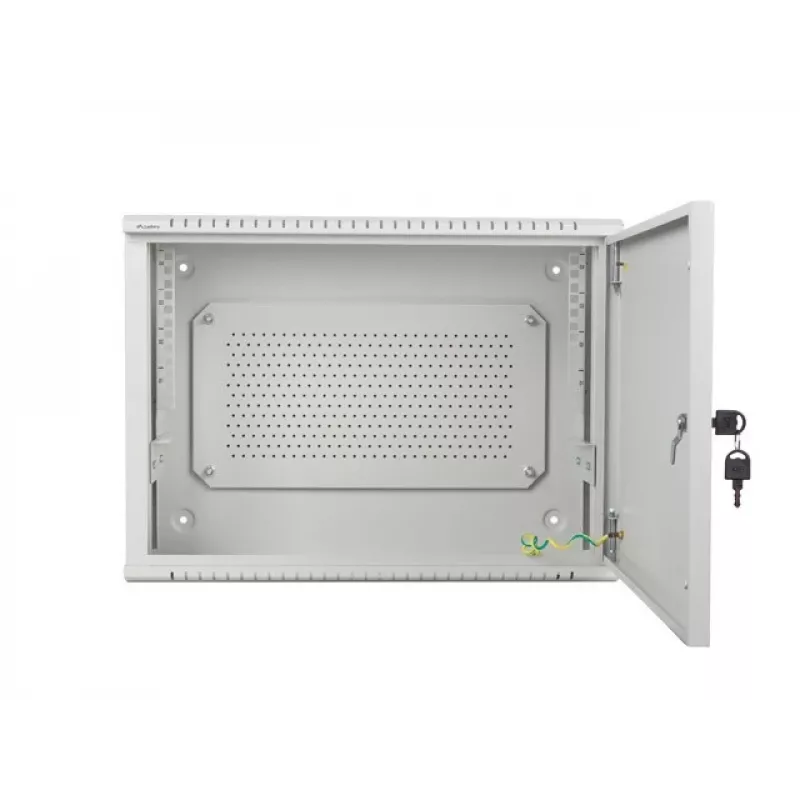 Armário rack 19 polegadas Lanberg 4U+3U 540x200mm, perfil baixo, montagem na parede, cinzento