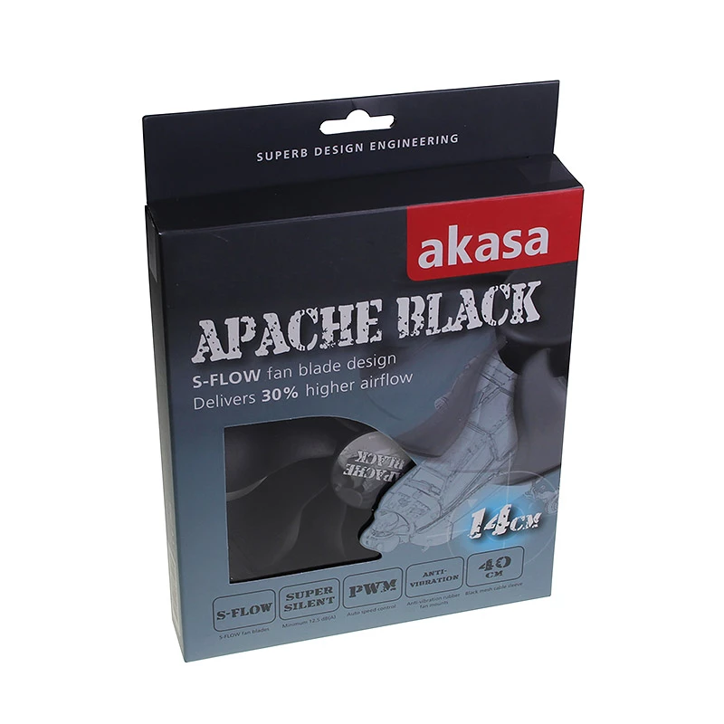 Ventoinha de caixa AKASA AK-FN062 140mm preta