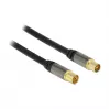Cabo coaxial RG-6/U DeLOCK 88925 5 m IEC preto