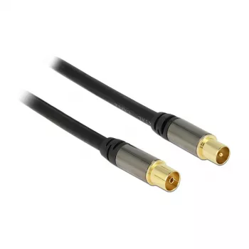Cabo coaxial RG-6/U DeLOCK 88925 5 m IEC preto
