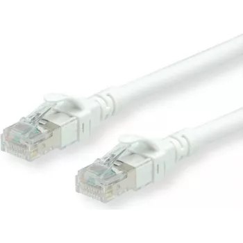 ROLINE - cabo de rede - RJ-45 (M) para RJ-45 (M) - 50 cm - UTP - CAT 6 - isento de halogéneos, moldado, multifios - branco (21.15.2560)