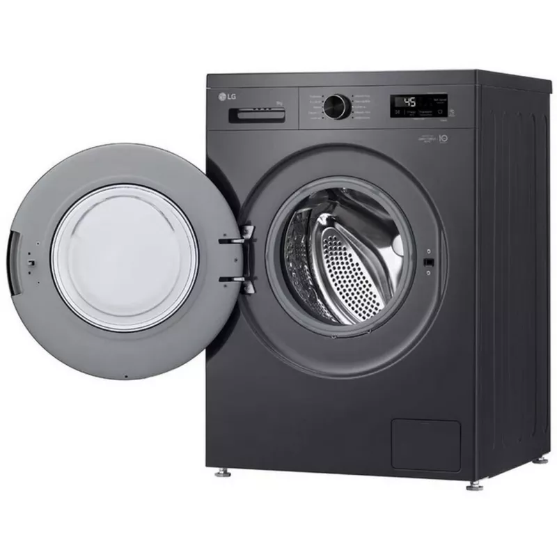 LG máquina de lavar roupa | F4X1009NMB | classe de eficiência energética A | carregamento frontal | capacidade de lavagem 9 kg | 1400 rpm | profundidade 55 cm | largura 60 cm | visor | LED | função vapor | Direct