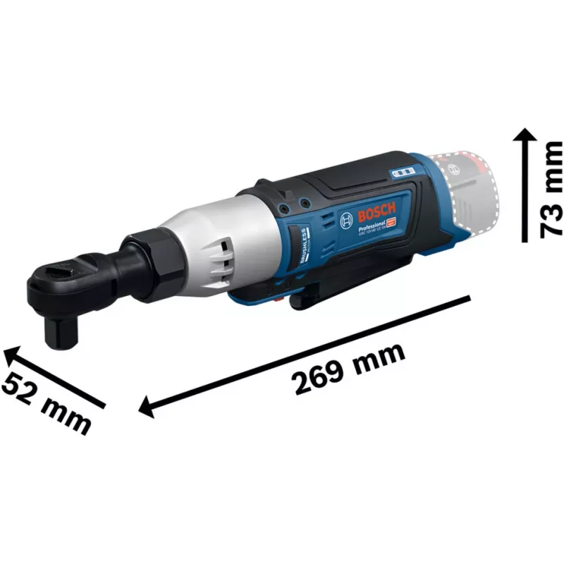 Bosch GRC 12V-60 1/2 SN Professional Chave de roquete a bateria, 12 V, Solo (06019N8500)