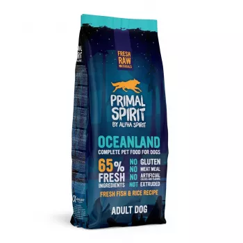 PRIMAL SPIRIT Oceanland Peixe – ração semihúmida para cães com alergias – 12 kg