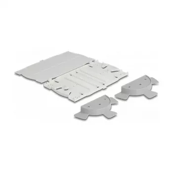 Cassete de fusão de fibra ótica DeLOCK 24 fibras branco cinzento branco plástico 179x100x9mm