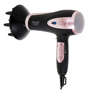 Adler | Secador de cabelo | AD 2248b ION | 2200 W | Número de níveis de temperatura 3 | Função iões | Difusor | Preto/Rosa