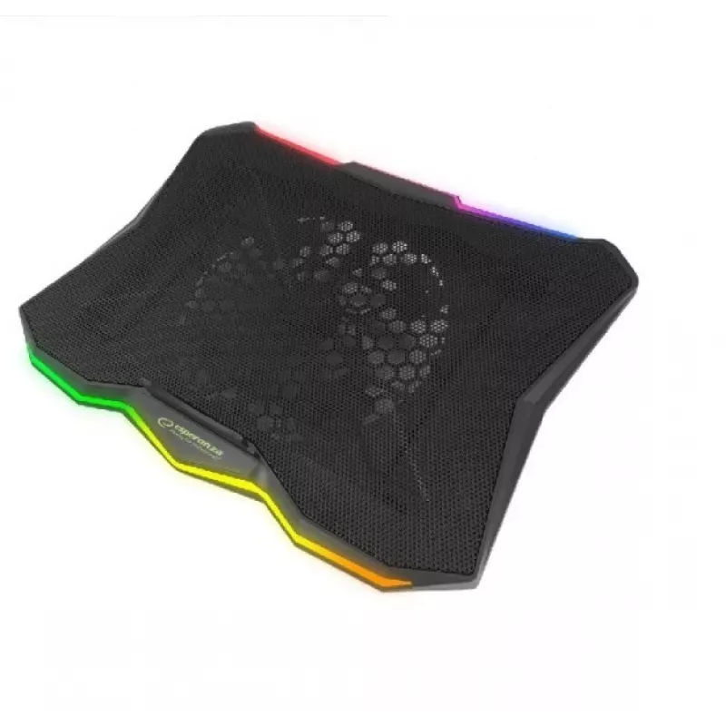 Esperanza EGC110 Xalok base de arrefecimento gaming RGB para portátil de 17" (43,2 cm), 800 rpm, preta