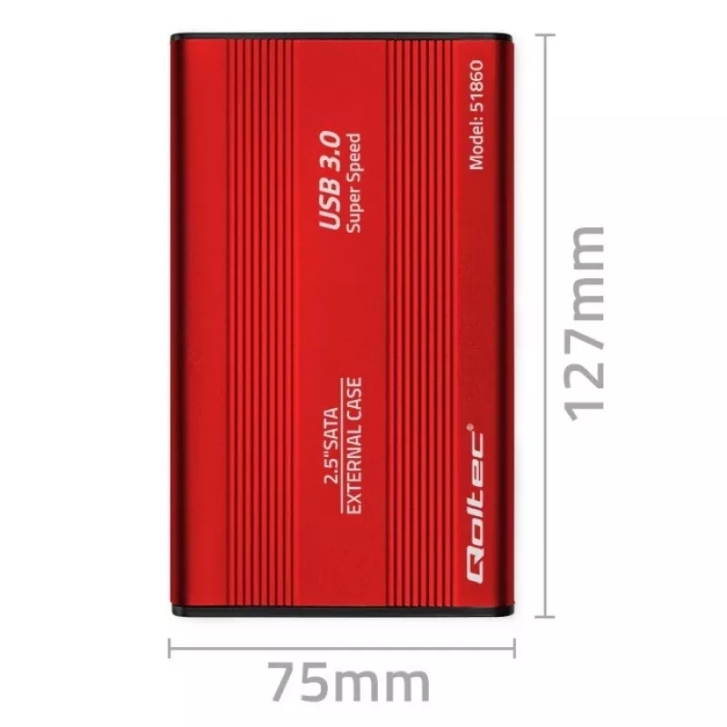 Caixa para HDD/SSD QOLTEC 51860 para unidades SATA III de 2,5