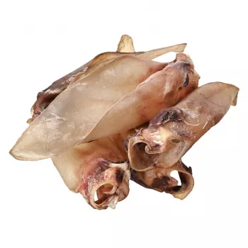 Guloseimas para cães PETITTO orelha de vaca com cartilagem — pack de 10, snacks mastigáveis de um só ingrediente