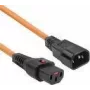 Cabo de alimentação ACT C13 IEC Lock C14 laranja 1 m PC938 230 V 10 A