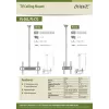 Sunne PL-C62 - Kit de montagem (suporte de teto) - para ecrã plano - Aço - Prateado - Tamanho do ecrã: 94-160 cm (37-63 polegadas)