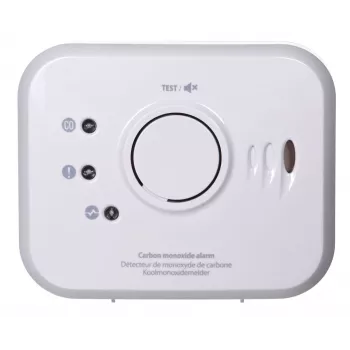 Detetor de monóxido de carbono FireAngel NM-CO10X modelo com interface com interface com fios para segurança doméstica