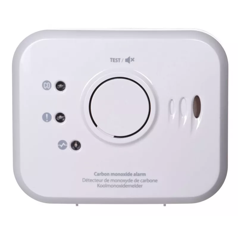Detetor de monóxido de carbono FireAngel NM-CO10X modelo com interface com interface com fios para segurança doméstica