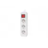 Cabo de extensão elétrica LANBERG PS1-03E-0300-W — cabo de 3 m, 3 tomadas Type E AC, branco, interior