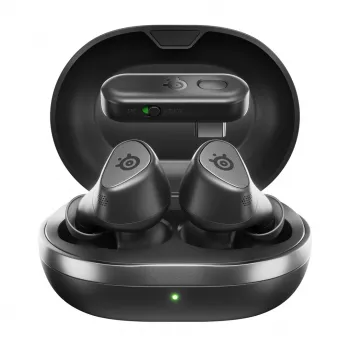 Headset Steelseries Arctis Gamebuds sem fios in-ear gaming Bluetooth preto