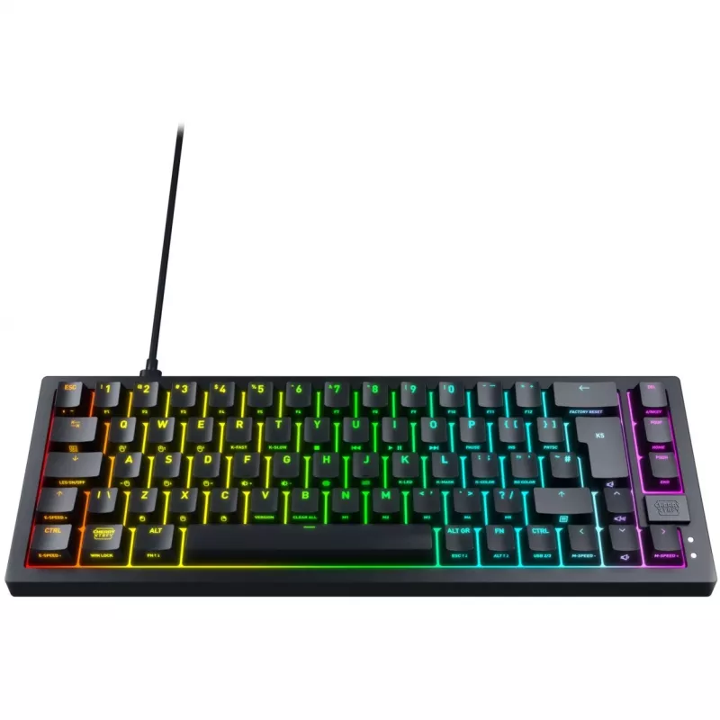 Teclado compacto CHERRY K5V2 Gaming USB QWERTY inglês preto 67 teclas RGB LED