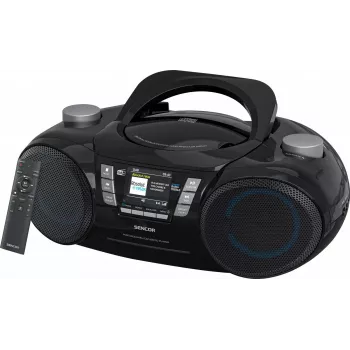 Leitor portátil DAB+ CD/MP3/USB/SD Bluetooth SENCOR SPT 6510DB — DAB+, Bluetooth 5.3, 16 W RMS, CD/USB/SD, LCD de 2,4