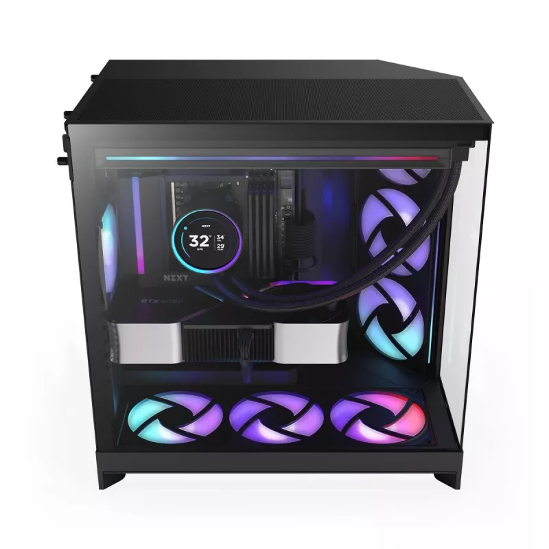 Caixa de PC NZXT H9 Flow RGB Midi Tower Preto