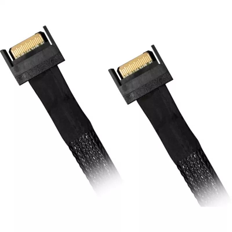 Adaptador de unidade ICY BOX MB413L-B – MCIO 8i SFF-TA-1016 para 2× MCIO 4i SFF-TA-1016