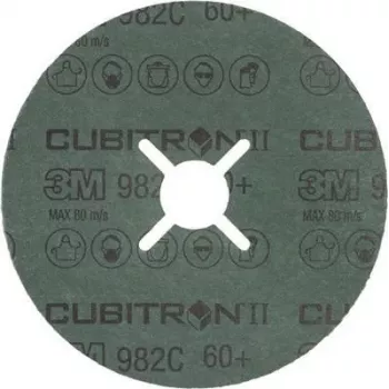 Disco abrasivo de fibra 3M Cubitron II 982C 125x22 mm, grão K60+