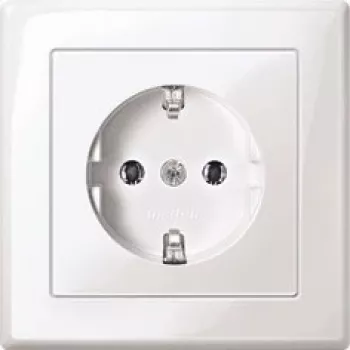 Tomada CEE 7/3 Merten MEG2301-1619 branco