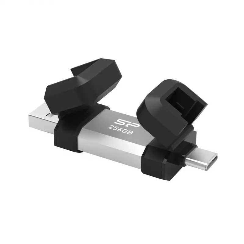 Pen drive Silicon Power 256 GB USB Type-A / USB Type-C, USB 3.2 Gen 1, tampa de alumínio e borracha