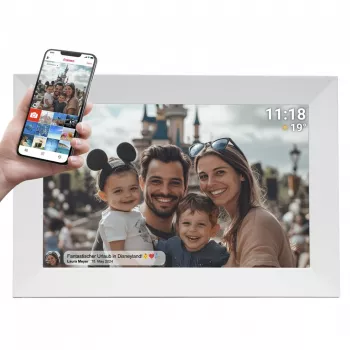 Moldura digital Denor com FRAMEO 10.1 16GB branca