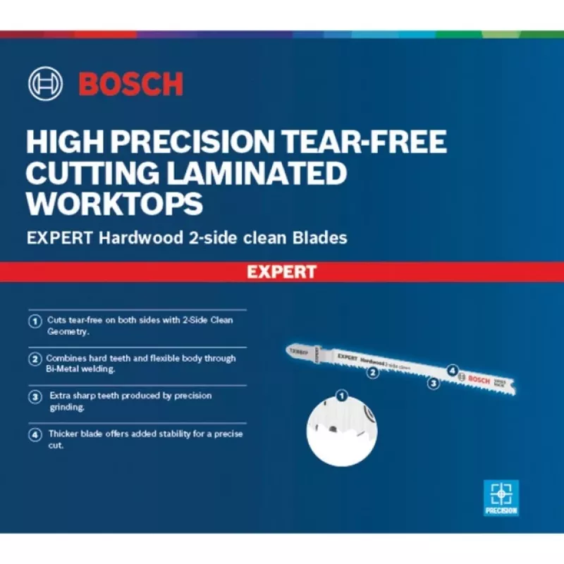 Lâmina de serra de recortar Bosch T 308 BFP bimetal 5 peças