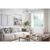 Lustre de teto Activejet Classic IRMA níquel triplo 3xE27 para sala de estar