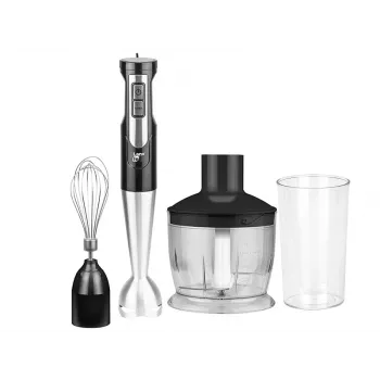 Misturadora de mão LAFE BRK-003A, 800 W, preto/prateado, lâmina de aço inoxidável, taça de 0,6 L, jarro de 0,5 L