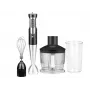 LAFE BlendMix BRK-003A conjunto de varinha mágica, 800 W, 2 velocidades, turbo, lâmina de aço inoxidável, copo de 0,6 l, preto/prateado