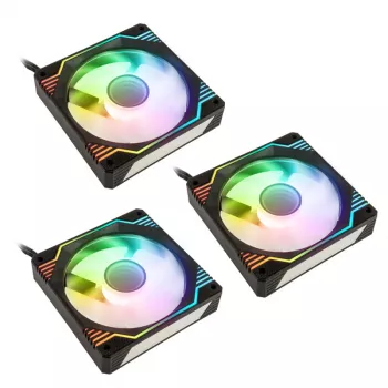Pack de ventoinhas 120mm Kolink Umbra X ARGB PWM — 3 ventoinhas, alto desempenho, modelo UMBRA X 120MM 3PK