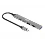Hub USB Port Designs 900163 Type-C 5000 Mbit/s prateado