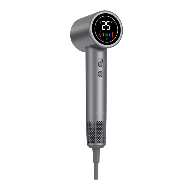 Secador de cabelo DENVER HDD-1400DGR 1400 W, cinzento, 110–240 V, cabo de 1,8 m, 25–75 °C, 70×89×280 mm