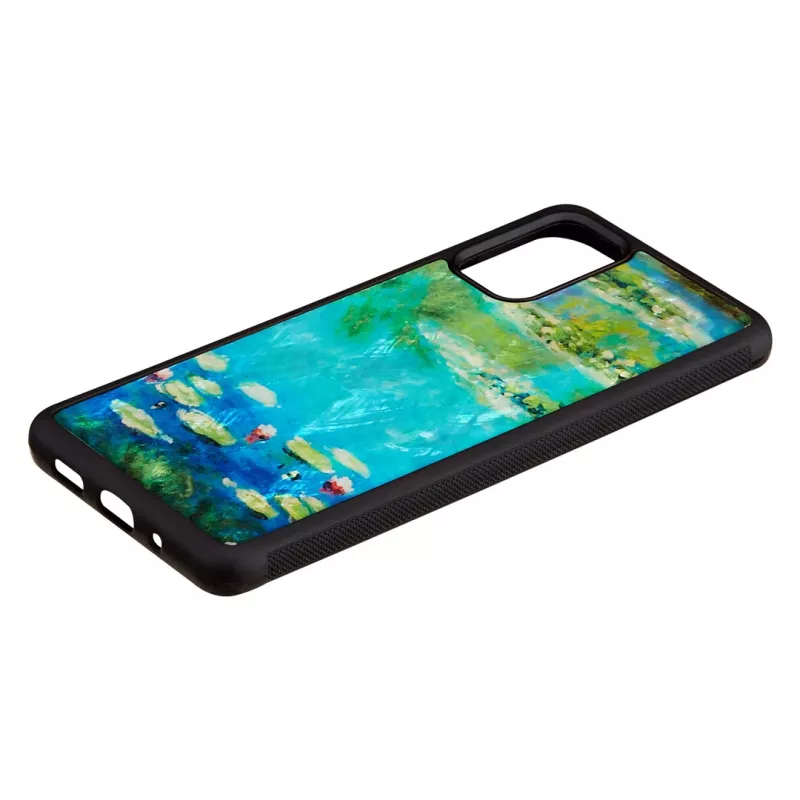 Capa para telefone iKins para Samsung Galaxy S20+ — design nenúfares preto