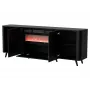 Cómoda Cama Meble Volare 200 x 39 x 75 cm, preto, aglomerado, moldura de 16 mm