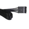 Hub para ventoinhas DeepCool FH-04 – ATX de 20 pinos para 4× 3 pinos Molex, cabo de 0,55 m, preto