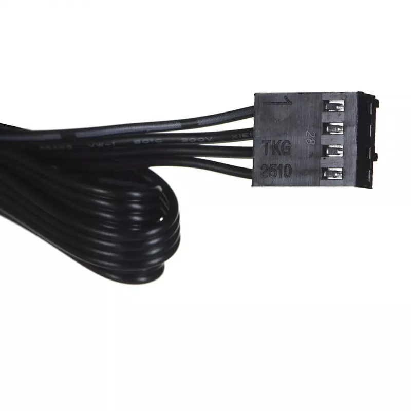 Hub para ventoinhas DeepCool FH-04 – ATX de 20 pinos para 4× 3 pinos Molex, cabo de 0,55 m, preto