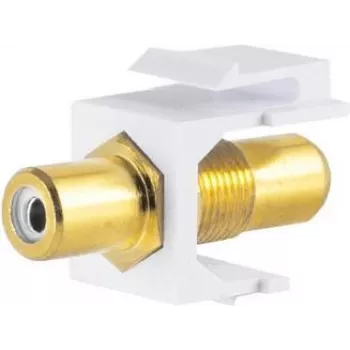 Módulo Keystone ShiverPeaks 08-10065 RCA plano dourado branco