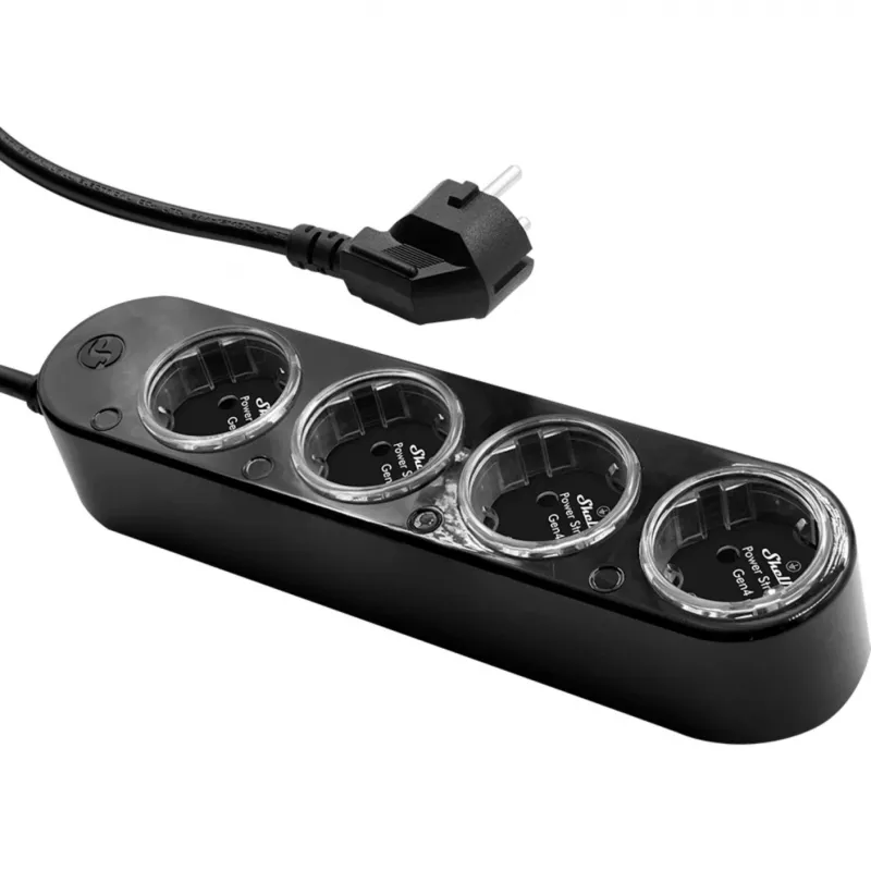 Régua de tomadas Shelly Plug & Play PS4 Gen4 — 4 tomadas, 12 A por tomada