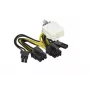 Cabo GPU de 0,05 m 8 pinos para 2x 6+2 pinos G291-281 CBL-PWEX-1040