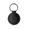 Capa protetora em pele para Apple AirTag FIXED FIXWAT-C2-BK pele de vaca genuína preta bolsa compacta