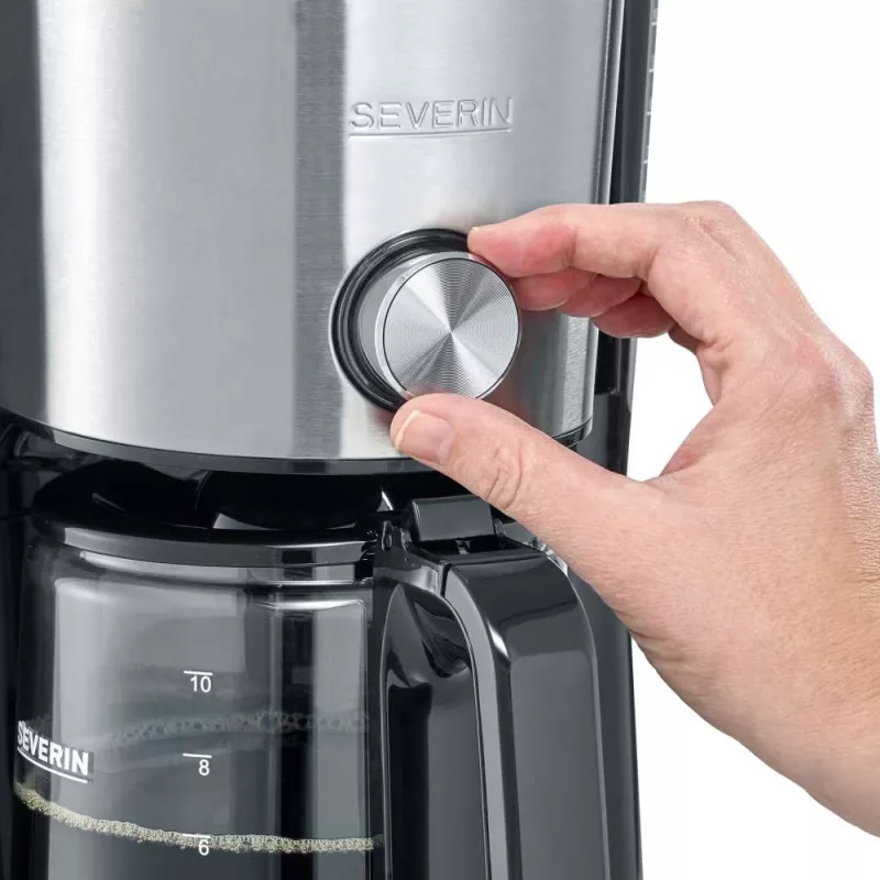 Máquina de café SEVERIN KA4825 preto/aço inoxidável
